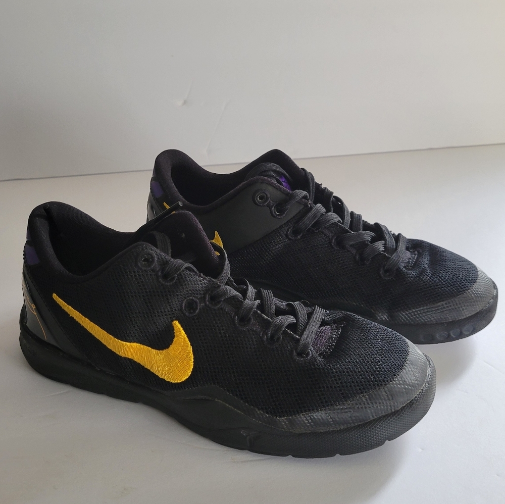 The Nike Kobe 8 "Lakers Away" Preschool Kids' Basketball Shoe